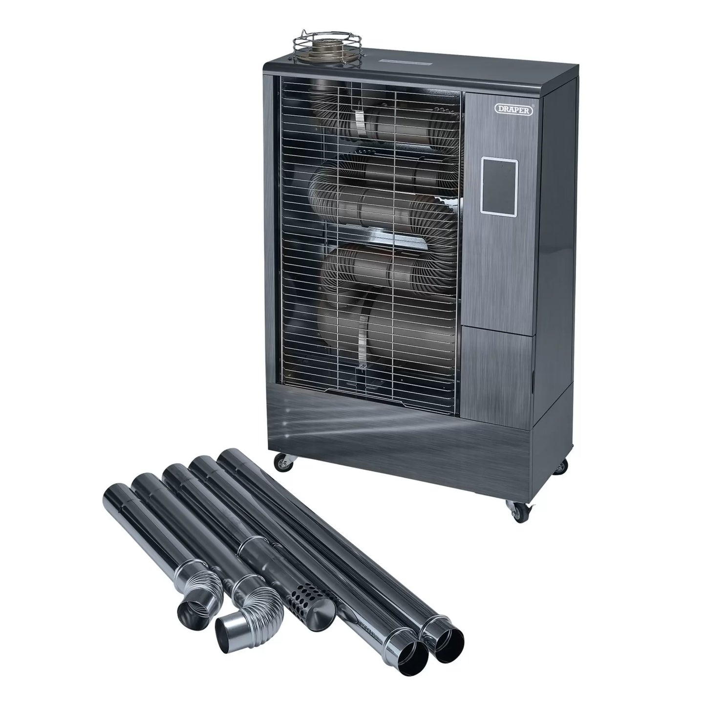 Draper Tools - 18037 - 230V Far Infrared Diesel Heater with Flue Kit, 40,000 BTU/11.6kW