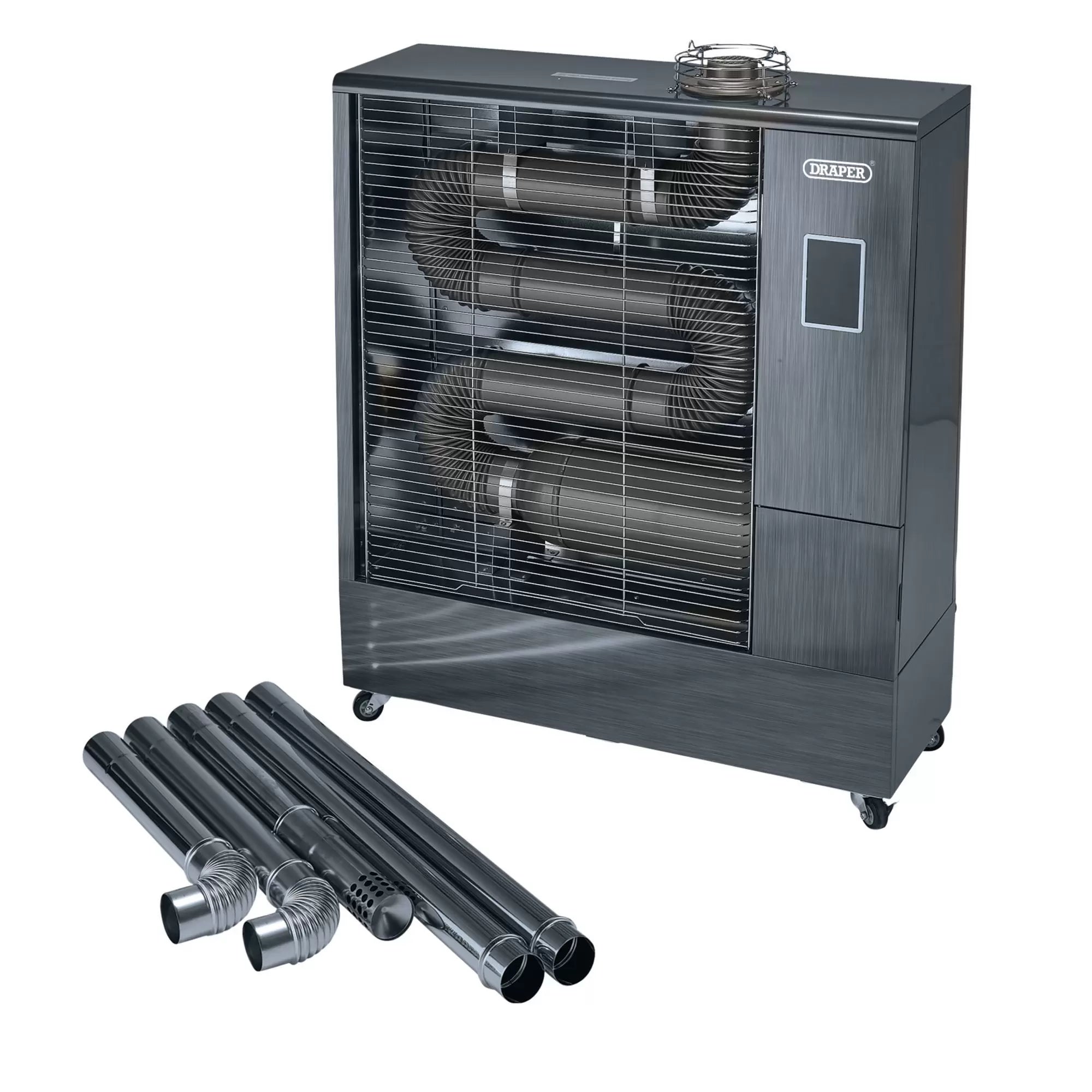 Draper Tools - 18070 - 230V Far Infrared Diesel Heater with Flue Kit, 51,500 BTU/15.1kW