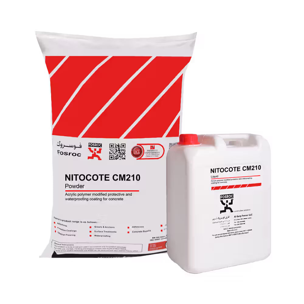 Fosroc Nitocote CM210 Cementitious Coating Kit - 5kg Liquid + 18kg Powder (23kg) - Grey