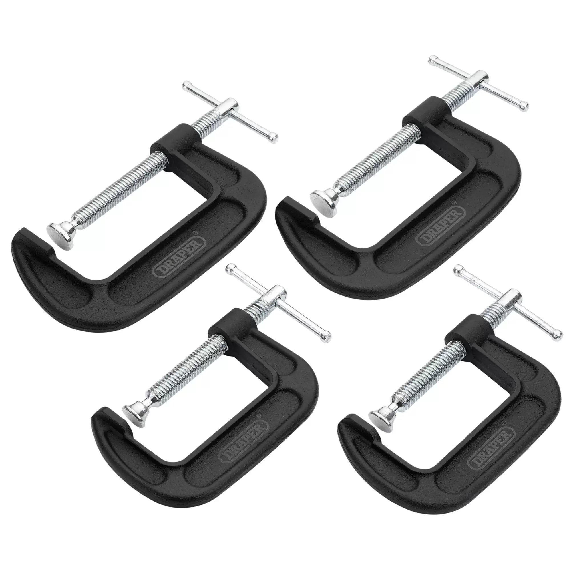 Draper Tools - 18992 - Heavy Duty G-Clamp Set (4 Piece)
