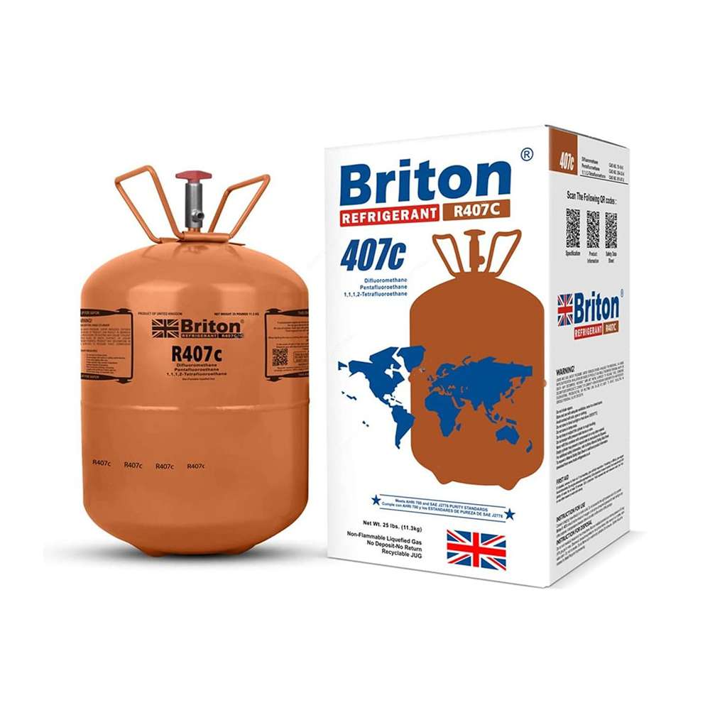 •	Briton Refrigerant GasR407C 11.3Kg Orange