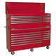 Topchest & Rollcab Combination 23 Drawer with Ball-Bearing Slides - Red