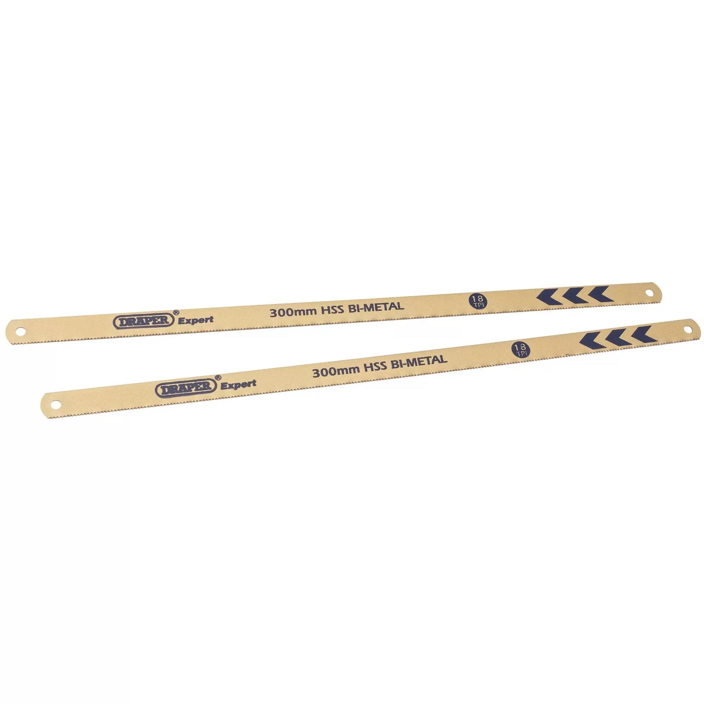Draper Expert Bi-Metal Hacksaw Blades 300mm 18tpi Pack of 2