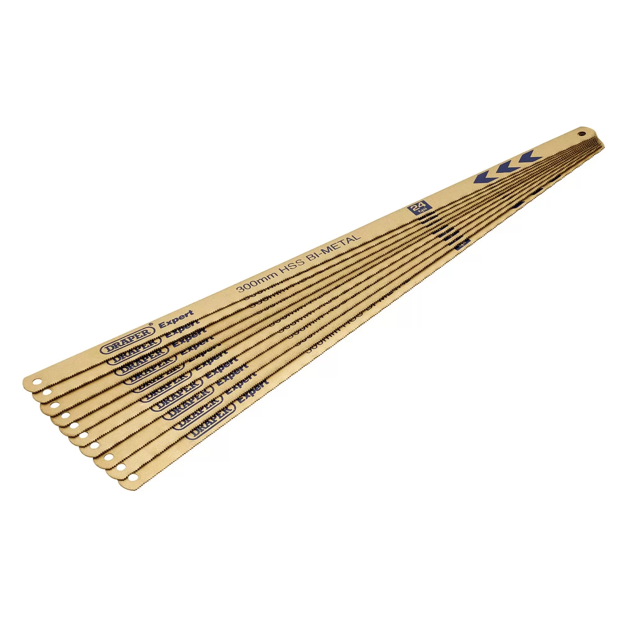 Draper Tools - 19348 - Draper Expert Bi-metal Hacksaw Blades, 300mm, 24tpi (Pack of 10)