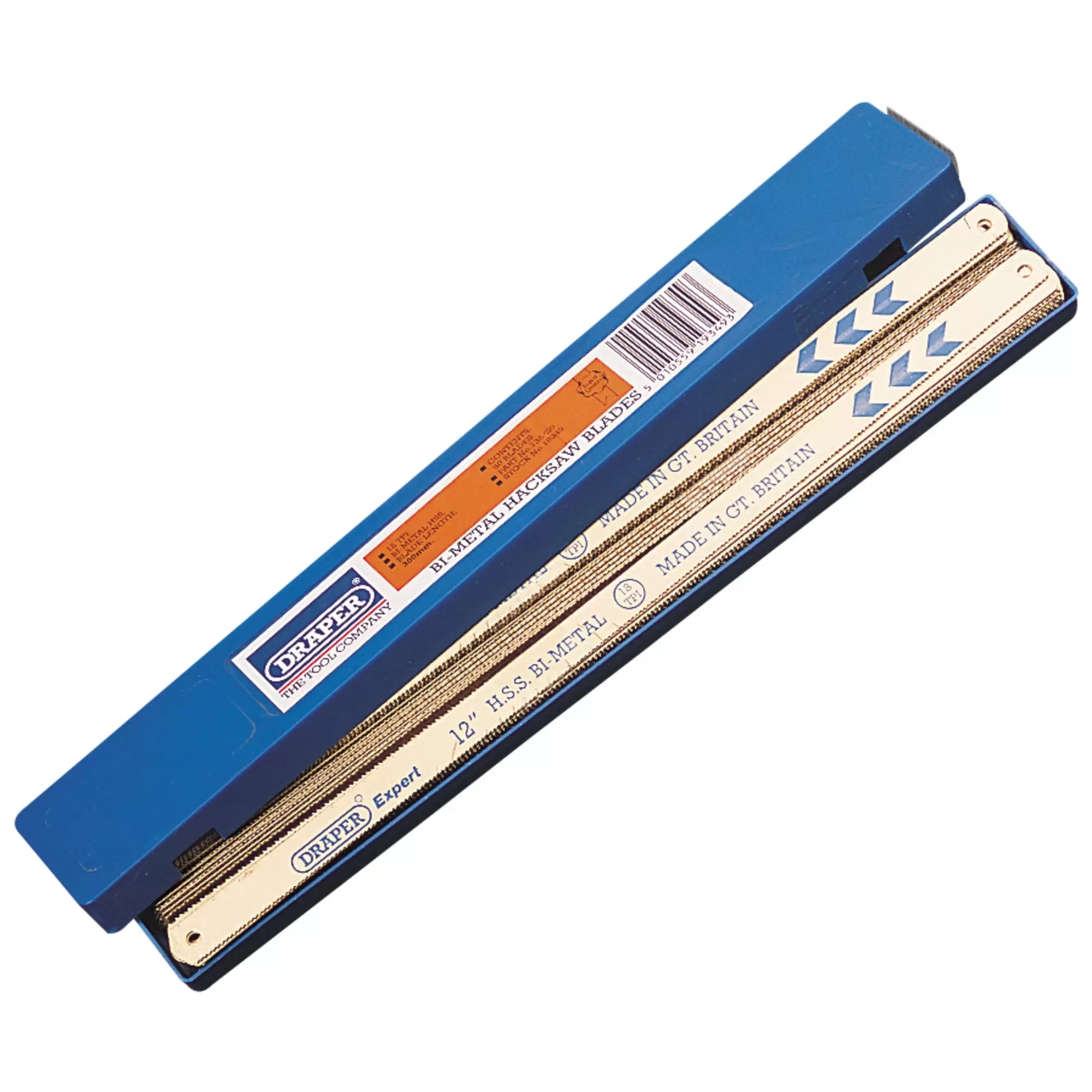 Draper Tools - 19349 - Draper Expert Bi-Metal Hacksaw Blades, 300mm, 18tpi (Box of 50)