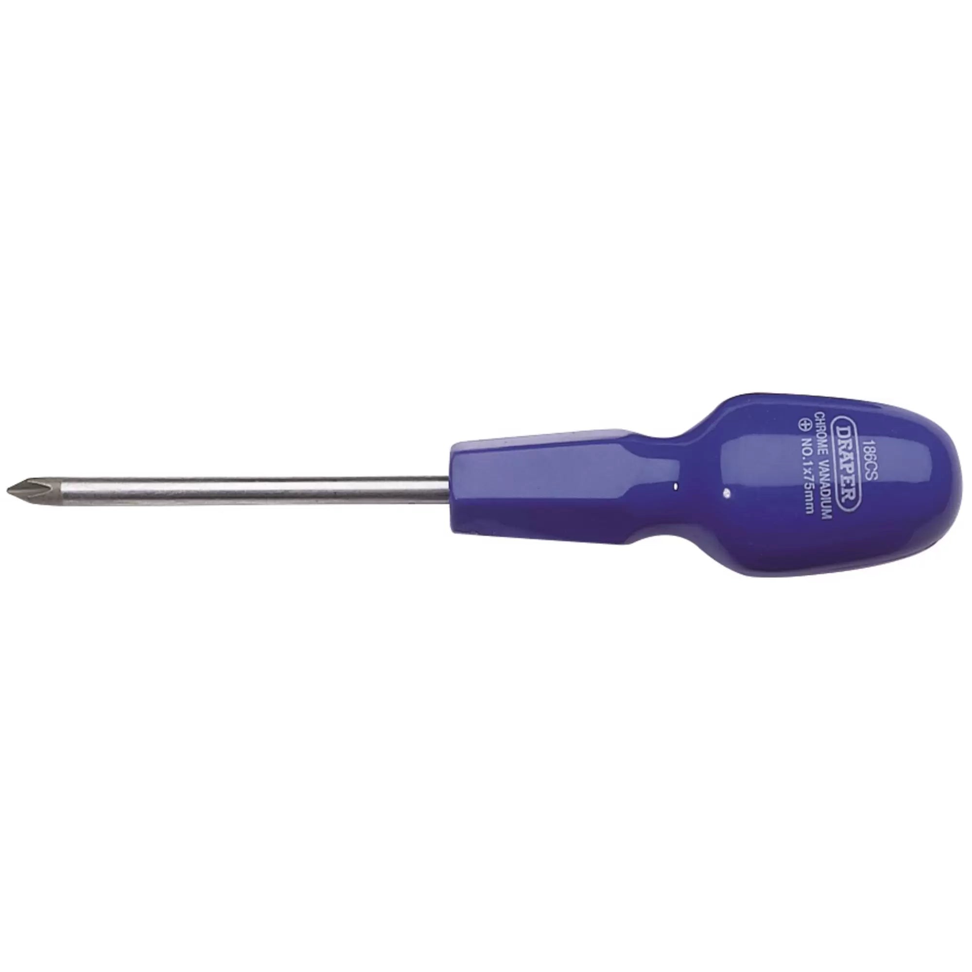 Draper Tools - 19504 - Cross Slot Cabinet Pattern Screwdriver, No.1 x 75mm (Sold Loose)