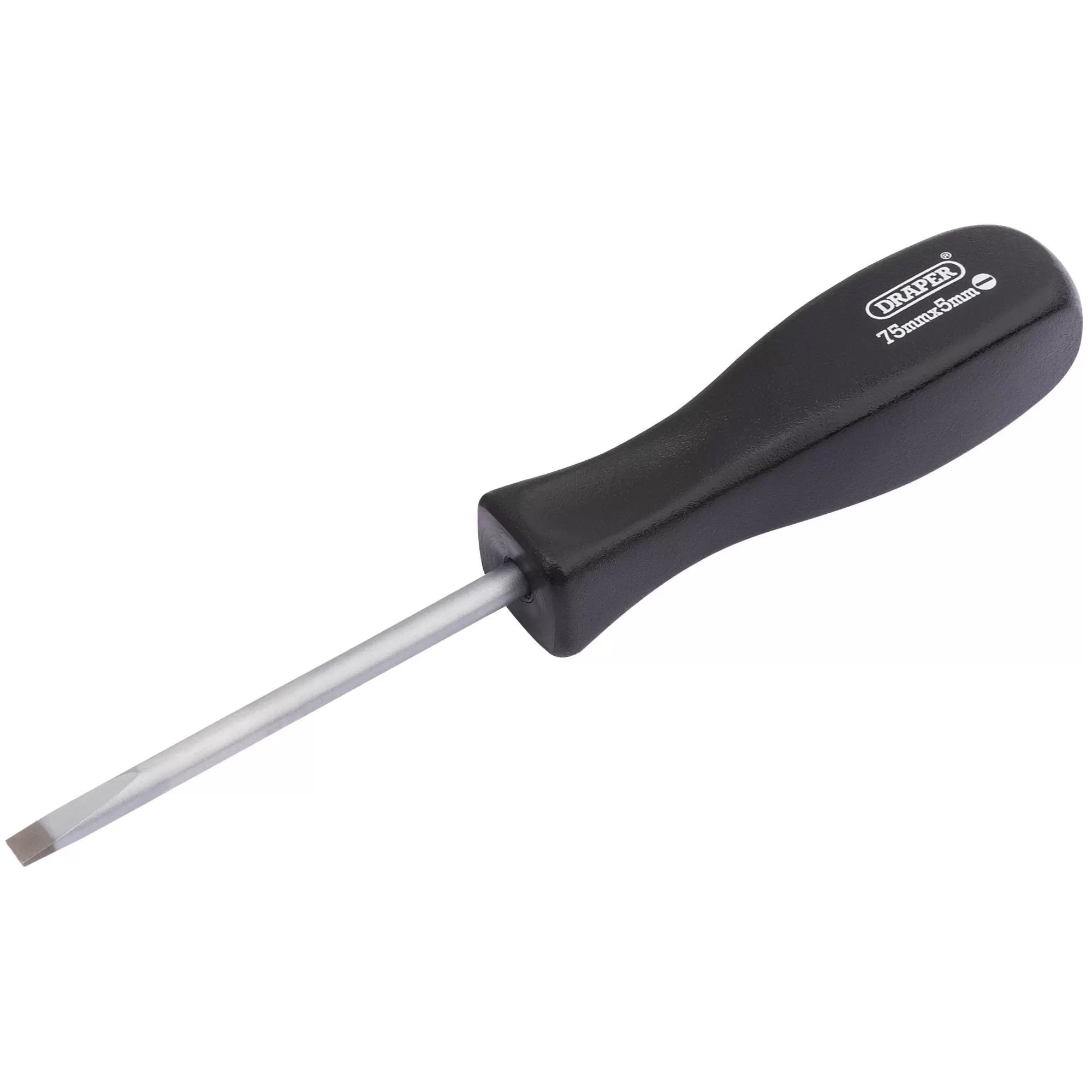 Draper Tools - 19527 - Draper Expert Plain Slot Mechanics Screwdriver, 5 x 75mm