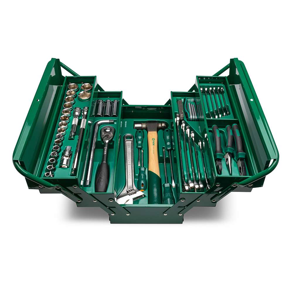 SATA ST95104A70-6 70-Piece 1/2" Drive 6 Point Metric Cantilever Tool Box and Tray Set