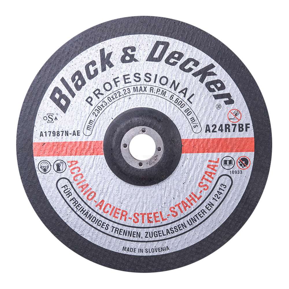 Black & Decker Steel Cutting Disc, 4-1/2", Thin Cut & Reinforced Safety Layers
