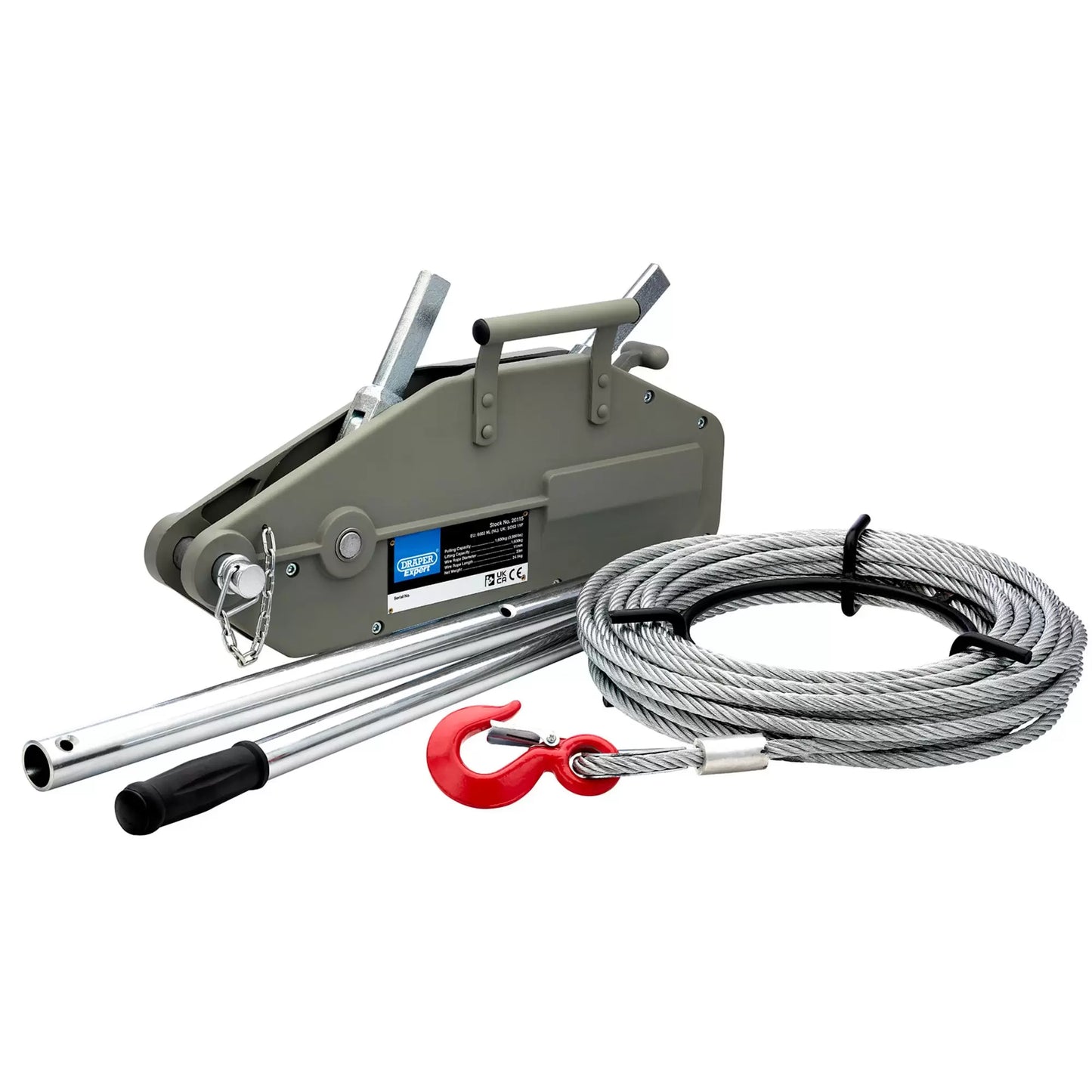 Draper Tools - 20115 - Draper Expert Wire Rope Puller, 1600kg