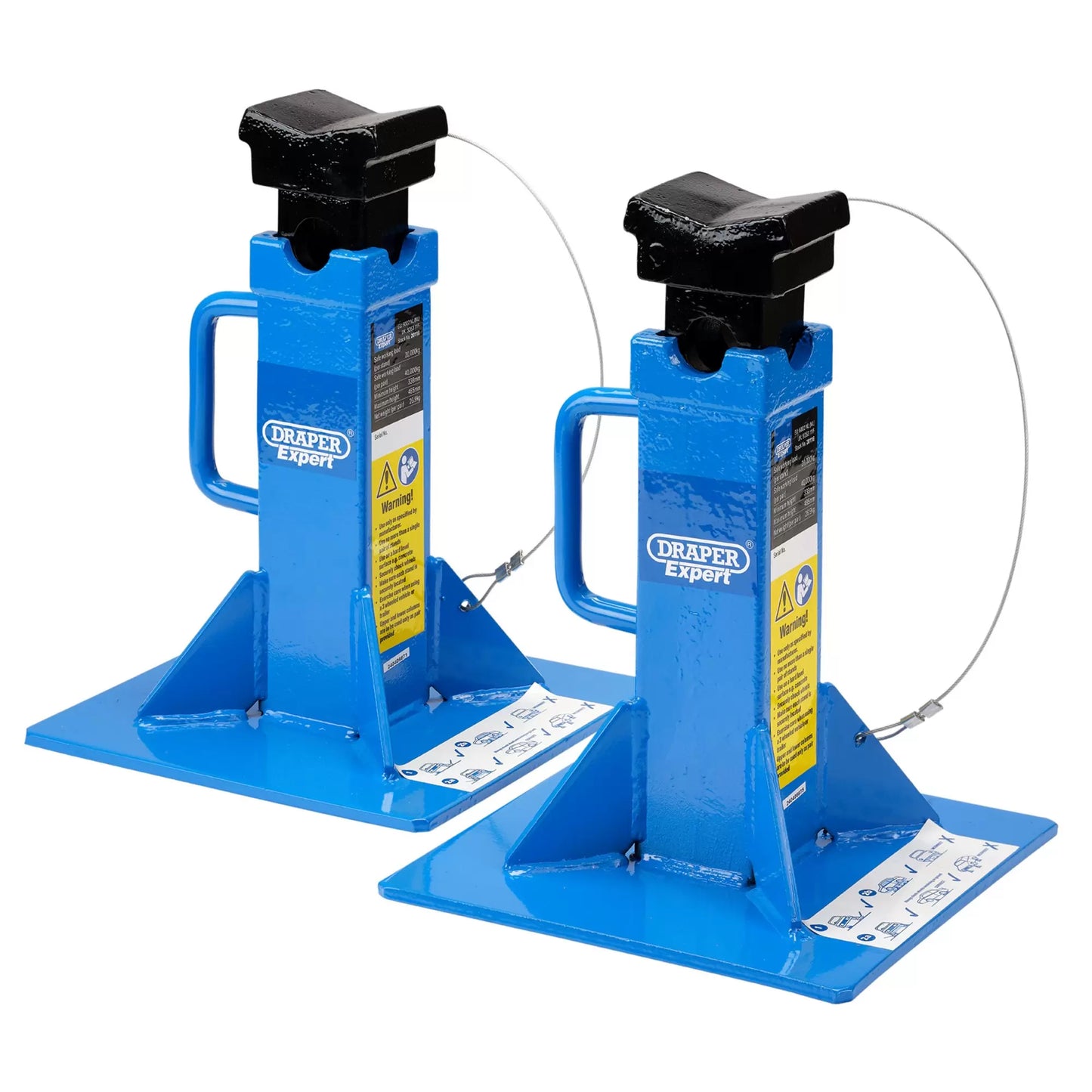Draper Tools - 20116 - Draper Expert Heavy Vehicle Axle Stands, 20 Tonne (Pair)