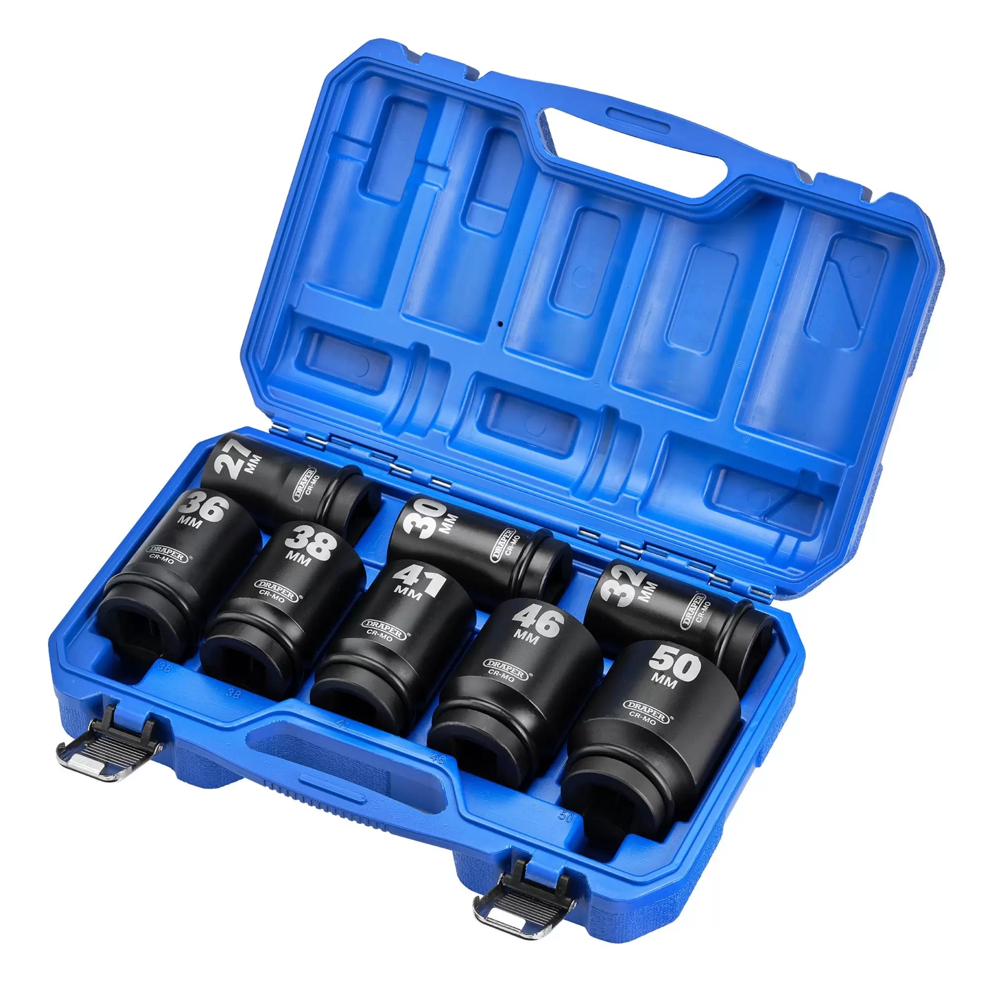 Draper Tools - 20210 - Draper HI-TORQ® Metric Deep Impact Socket Set, 1" Sq. Dr. (8 Piece)