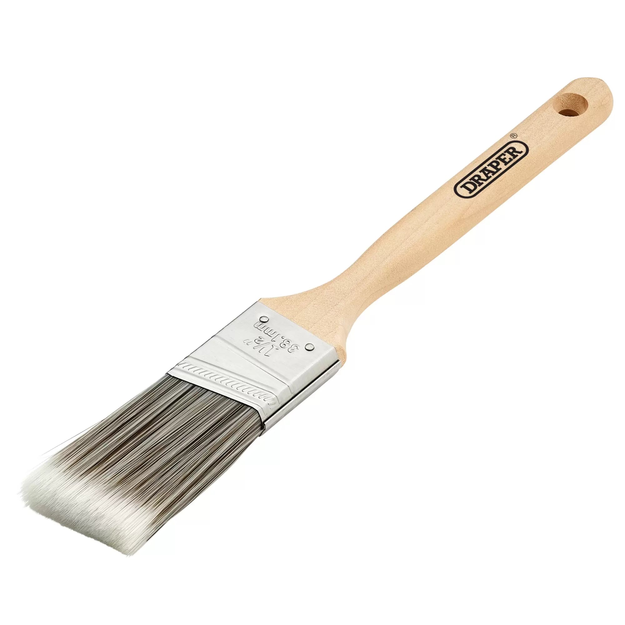 Draper Tools - 20440 - Angled Paint Brush with Wood Handle, 1.5"