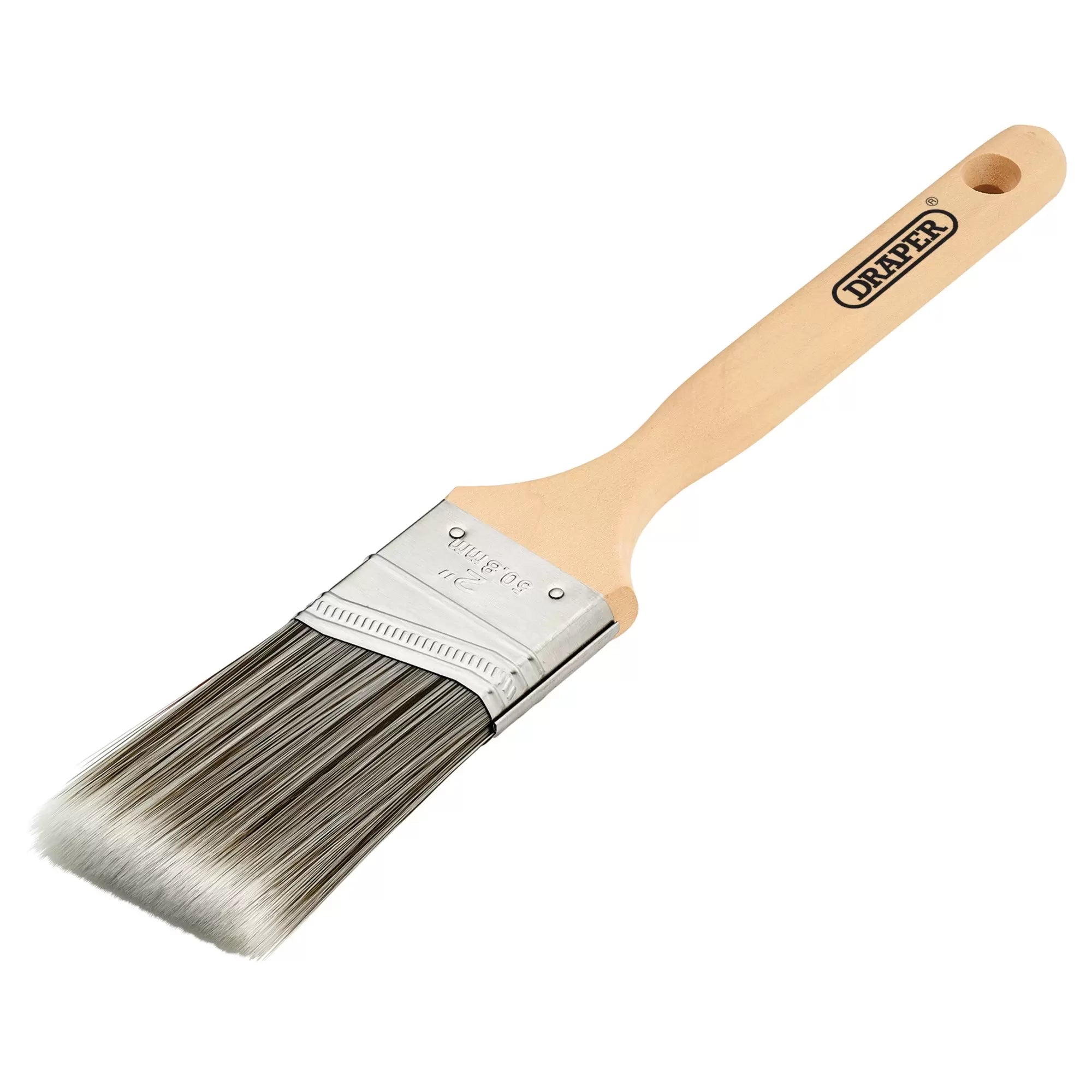 Draper Tools - 20442 - Angled Paint Brush with Wood Handle, 2"
