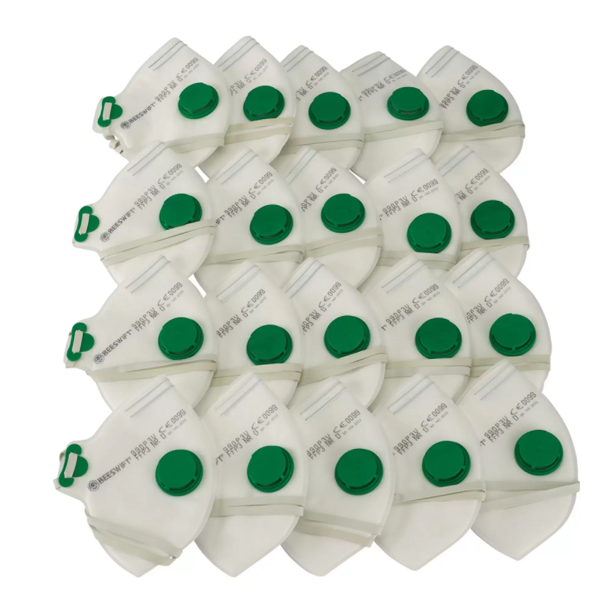 Draper Tools - 20628 - FFP3 Fold Flat Mask SI MOD, White (Pack of 20)