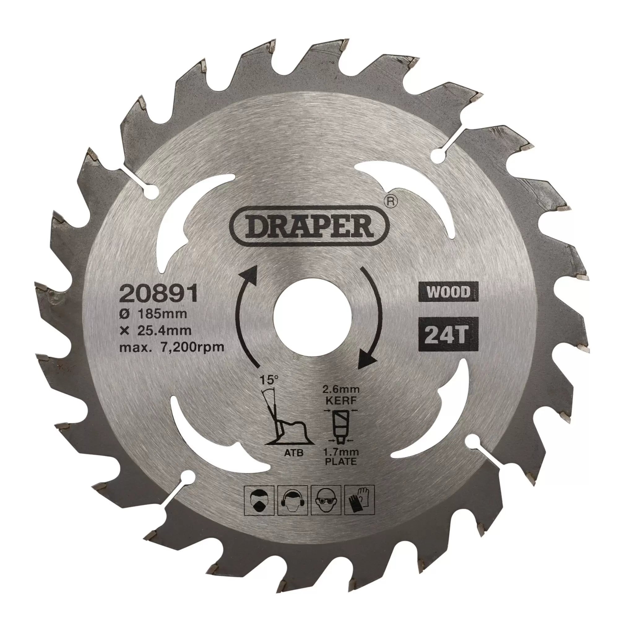 Draper TCT Circular Saw Blade 185x25.4mm