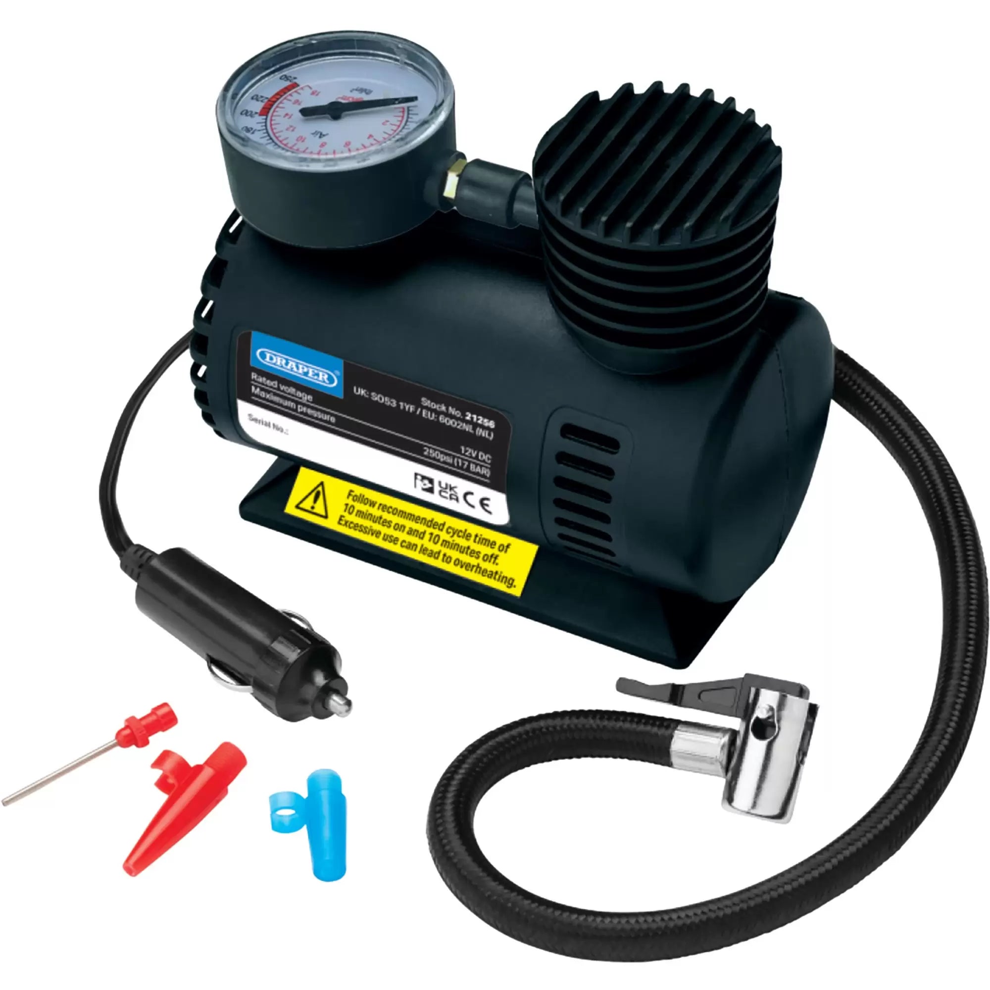 Draper Tools - 21256 - 12V Mini Air Compressor