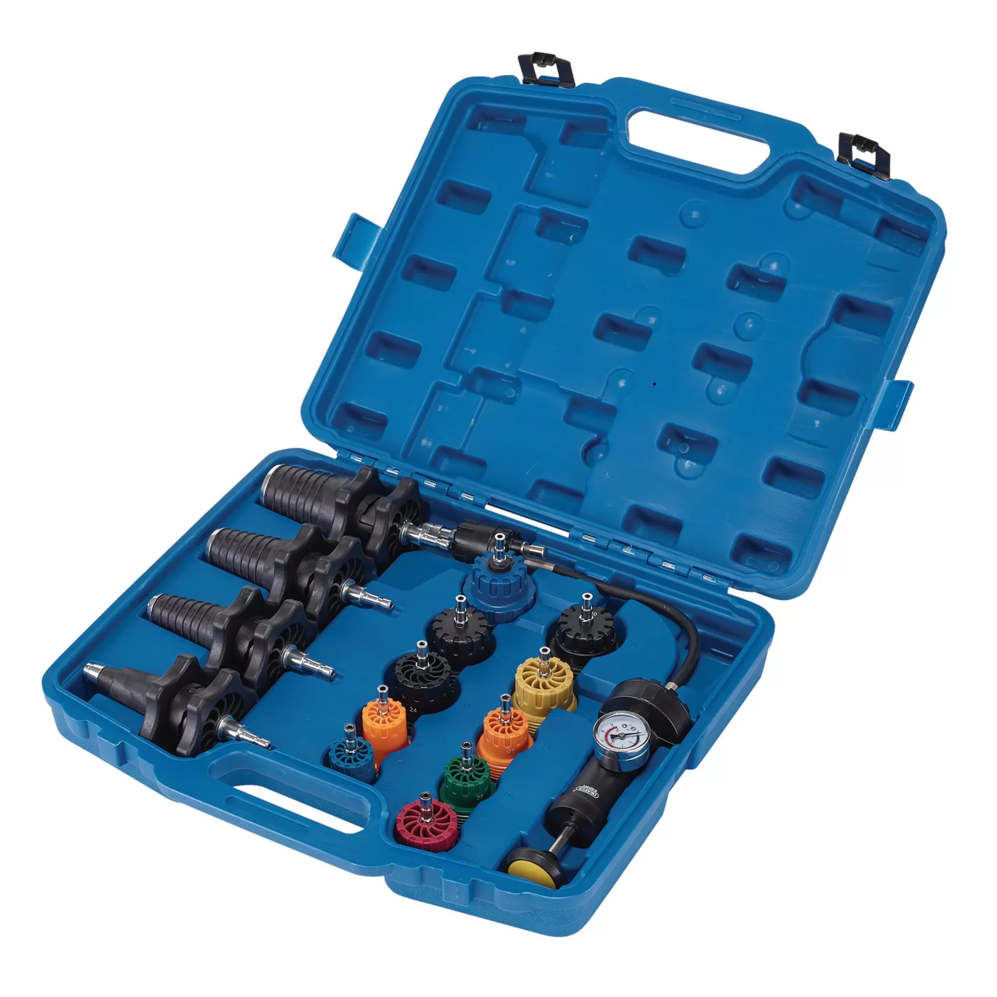 Draper Tools - 21439 - Draper Expert Cooling System Pressure Test Kit (15 Piece)