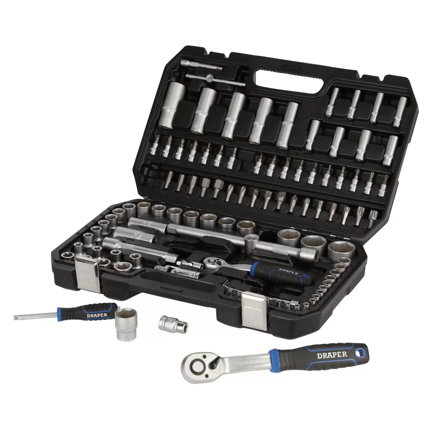 Draper Tools - 21536 - Draper HI-TORQ® Metric Socket Set, 1/4" & 1/2" Sq. Dr. (108 Piece)