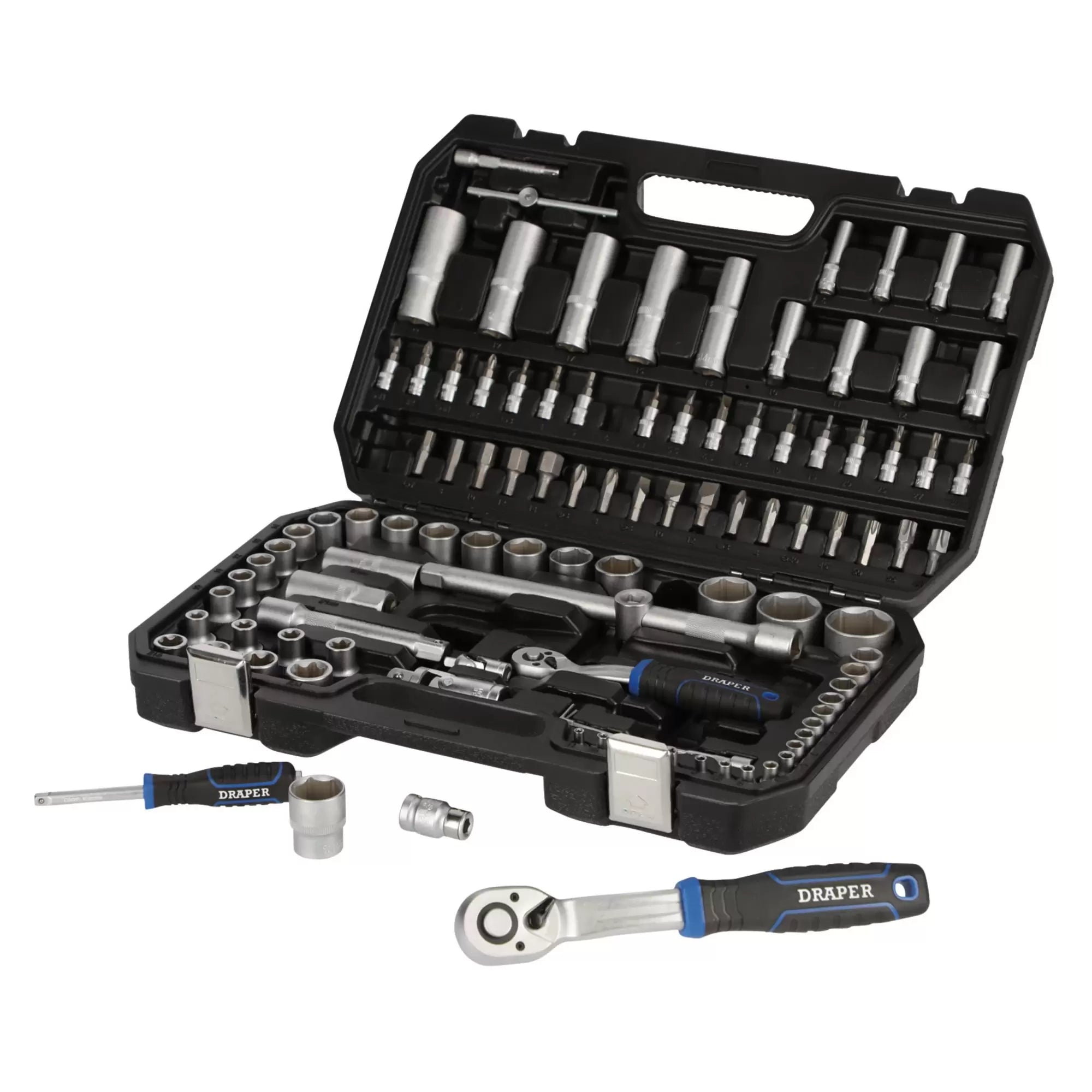Draper Tools - 21536 - Draper HI-TORQ® Metric Socket Set, 1/4" & 1/2" Sq. Dr. (108 Piece)
