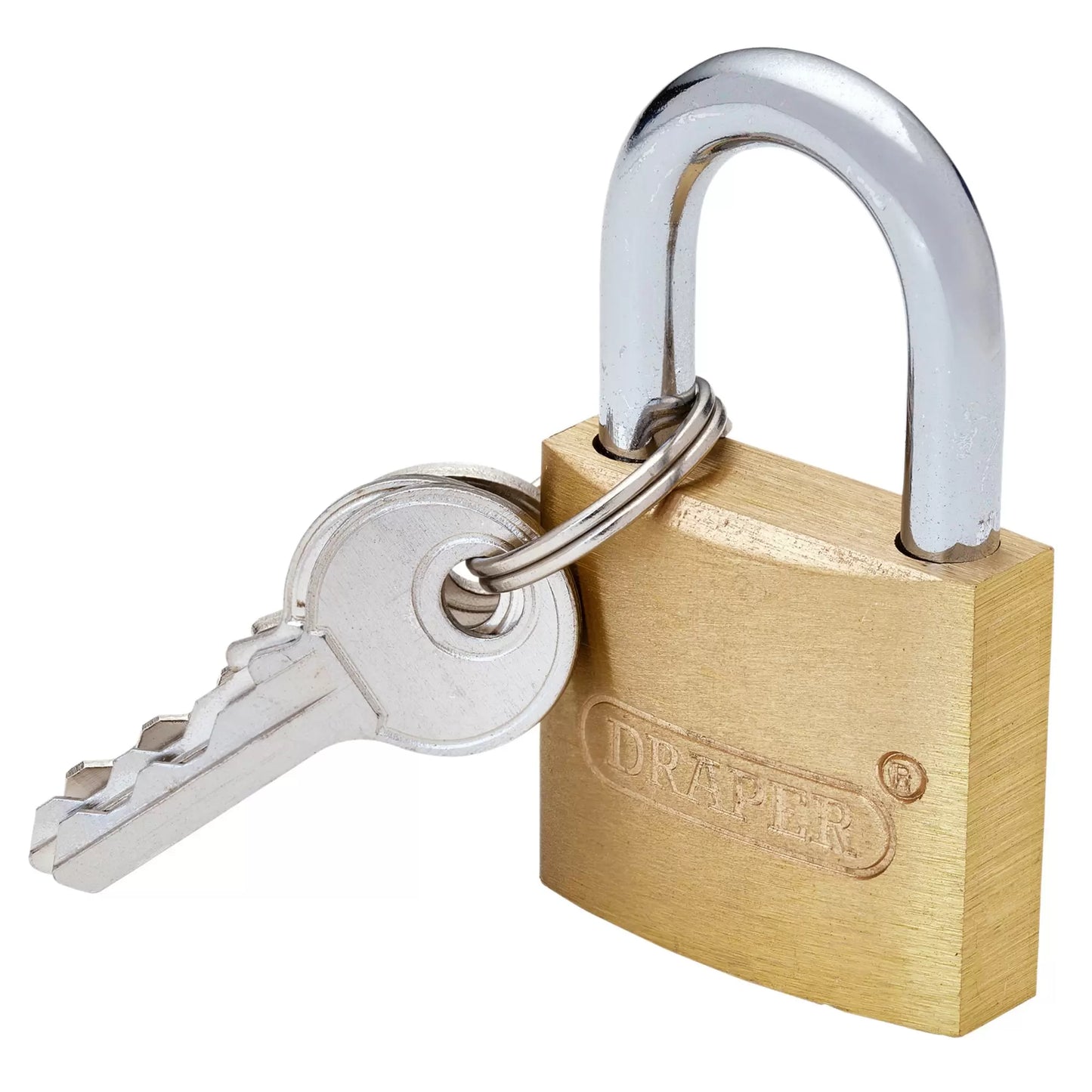 Draper Tools - 21726 - Brass Cylinder Padlock, 30mm
