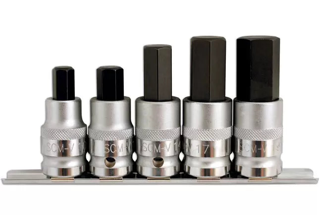 Laser - 2197 - Hex Socket Bit Set 1/2"D 5pc