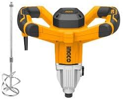 INGCO 1600W Heavy-Duty Electric Paint &amp; Mortar Mixer – Industrial Mixing Tool – PMM16001
