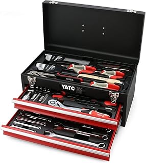 Yato Metal Tool Box 460x220x245mm with 80-Piece Hand Tool Set – YT-38951