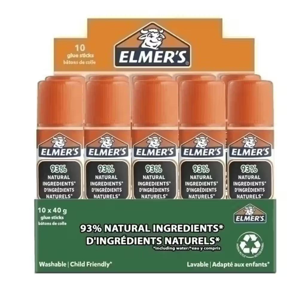 Elmer’s Glue Stick, 20 g – Washable & Kid-Friendly – Box of 10