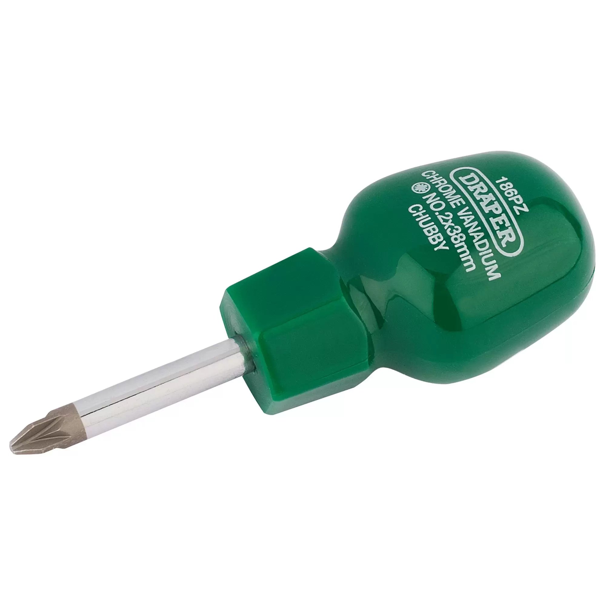 Draper Tools - 22357 - PZ Type Cabinet Pattern Chubby Screwdriver, No.2 x 38mm (Sold Loose)