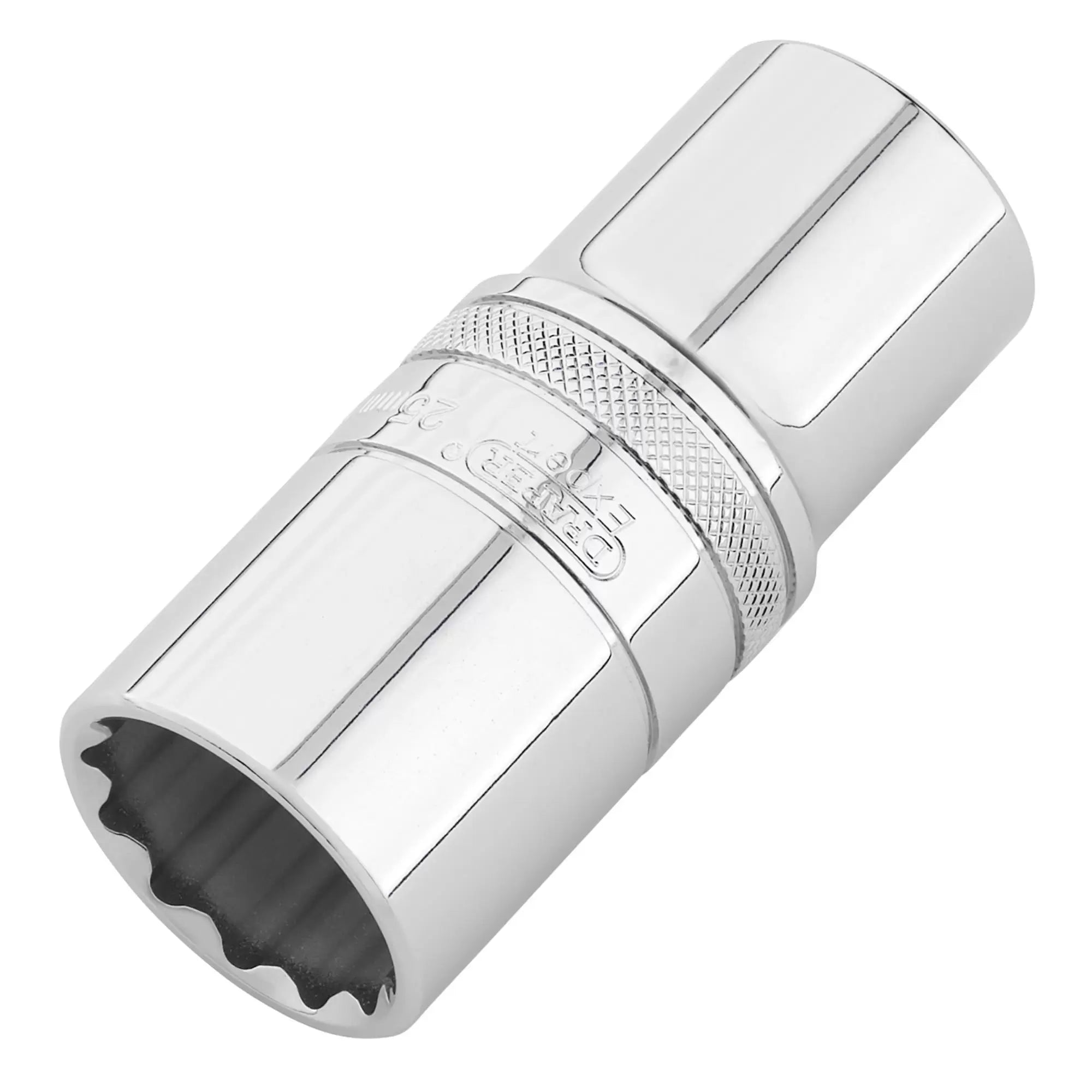 Draper Tools - 22424 - Draper Expert Metric Deep Socket, 1/2" Sq. Dr.,Polished Chrome, 25mm