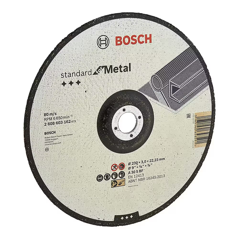 Bosch 230mm Standard Metal Cutting Disc with Depressed Centre | 2608603162