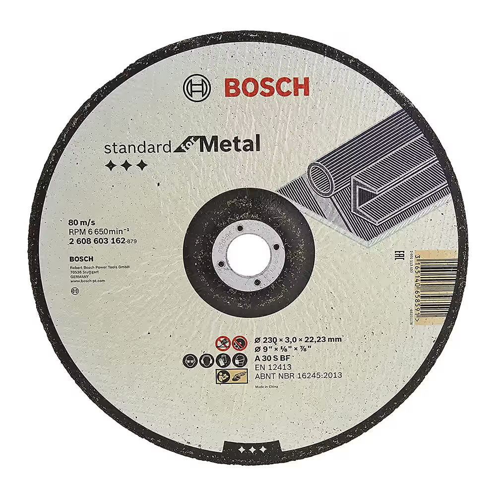 Bosch 230mm Standard Metal Cutting Disc with Depressed Centre | 2608603162