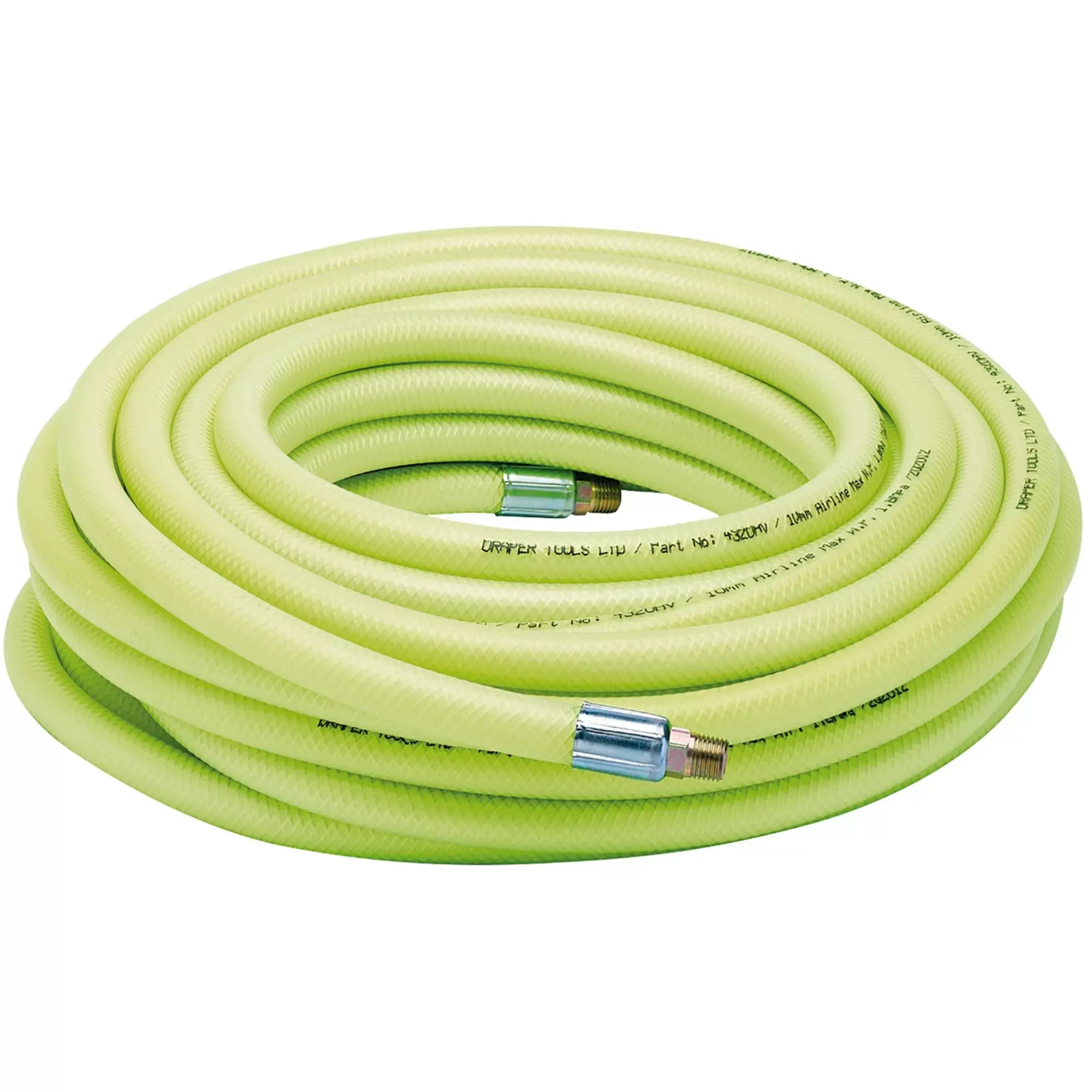 Draper Tools - 23191 - High-Vis Air Line Hose, 15.2m, 10mm Bore, 1/4" BSP