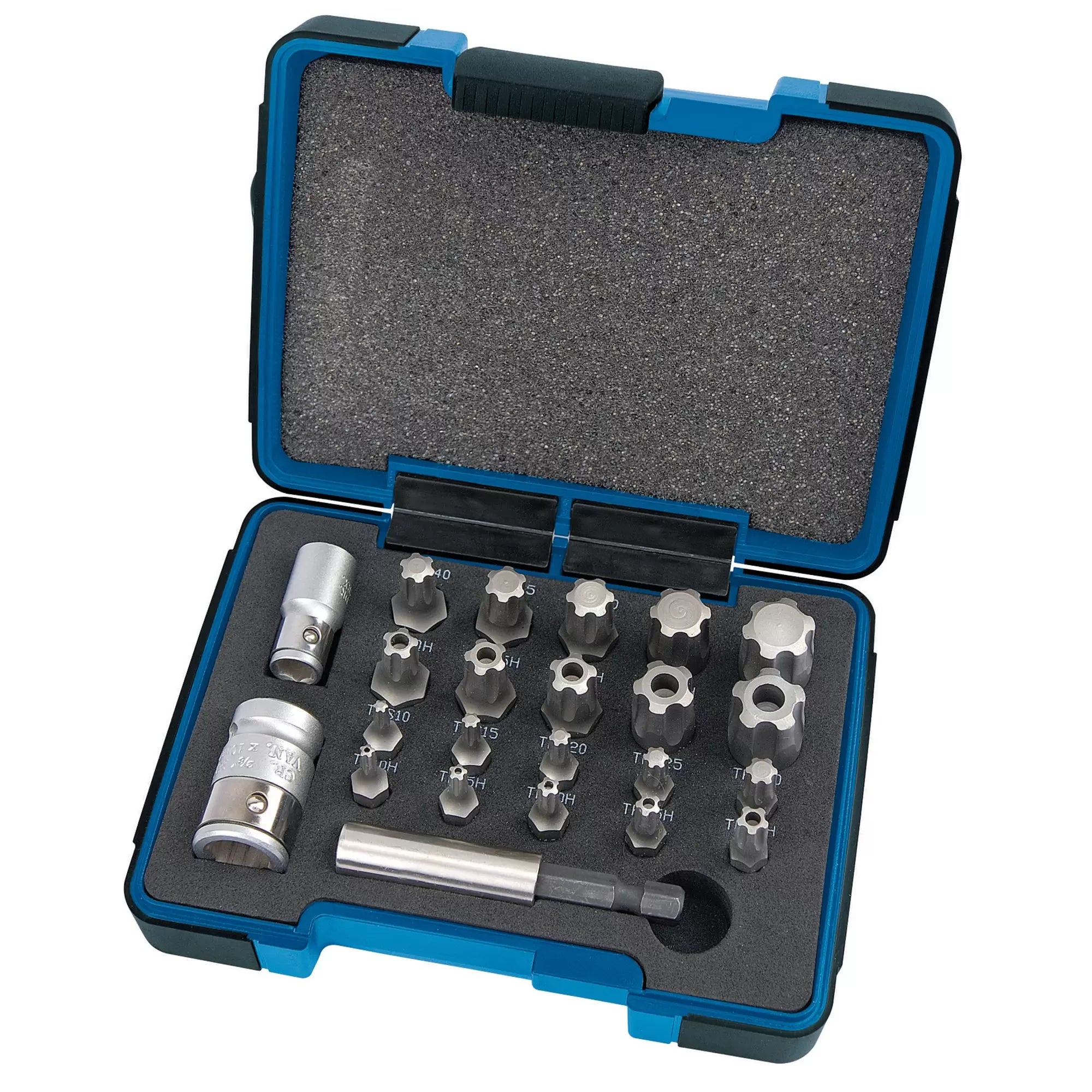 Draper Tools - 23241 - Draper Expert TX-STAR® 1/4, Plus Bit Set, 3/8" Sq. Dr. (23 Piece)