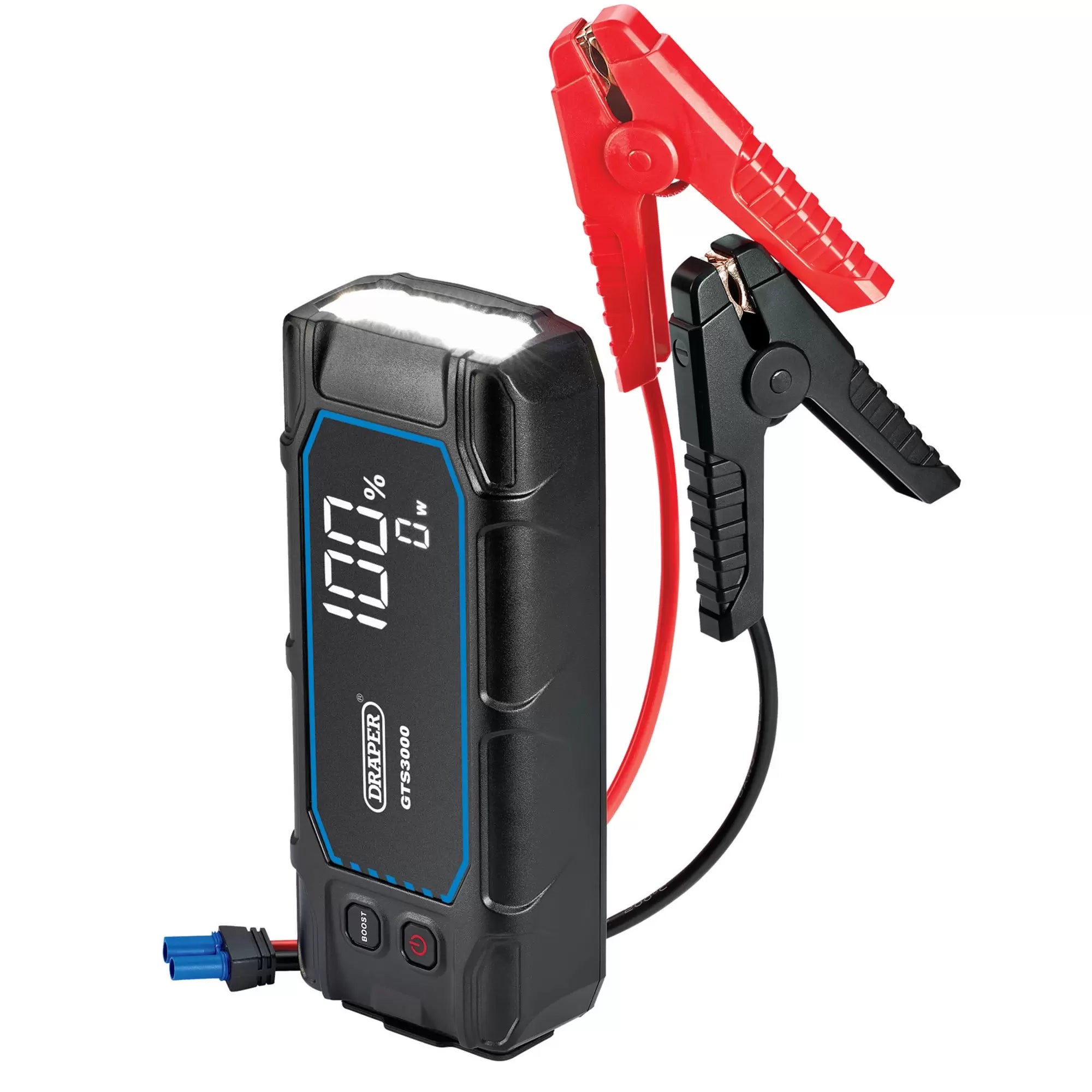 Draper Tools - 23742 - 12V Lithium Jump Starter with Digital Display, 3000A
