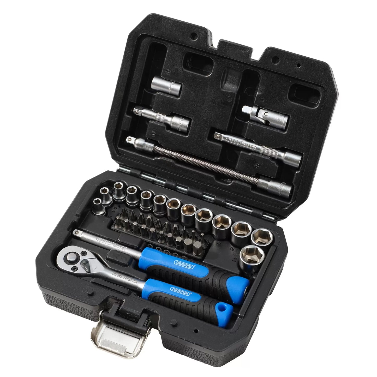 Draper Tools - 24223 - Draper HI-TORQ® Metric Socket and Bit Set, 1/4" Sq. Dr. (40 Piece)