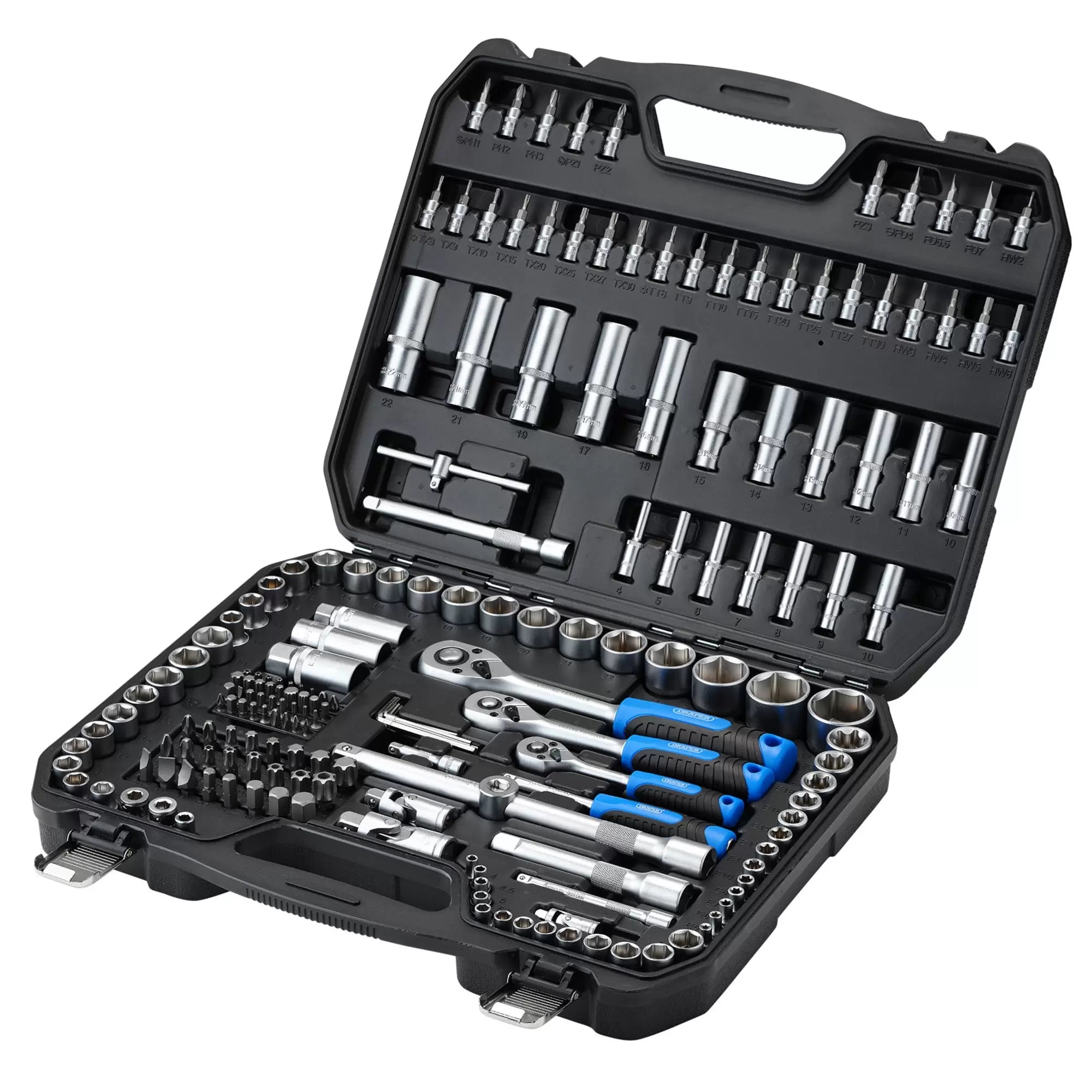 Draper Tools - 24231 - Draper HI-TORQ® Metric Socket and Bit Set, 1/4", 3/8" and 1/2" Sq. Dr. (188 Piece)