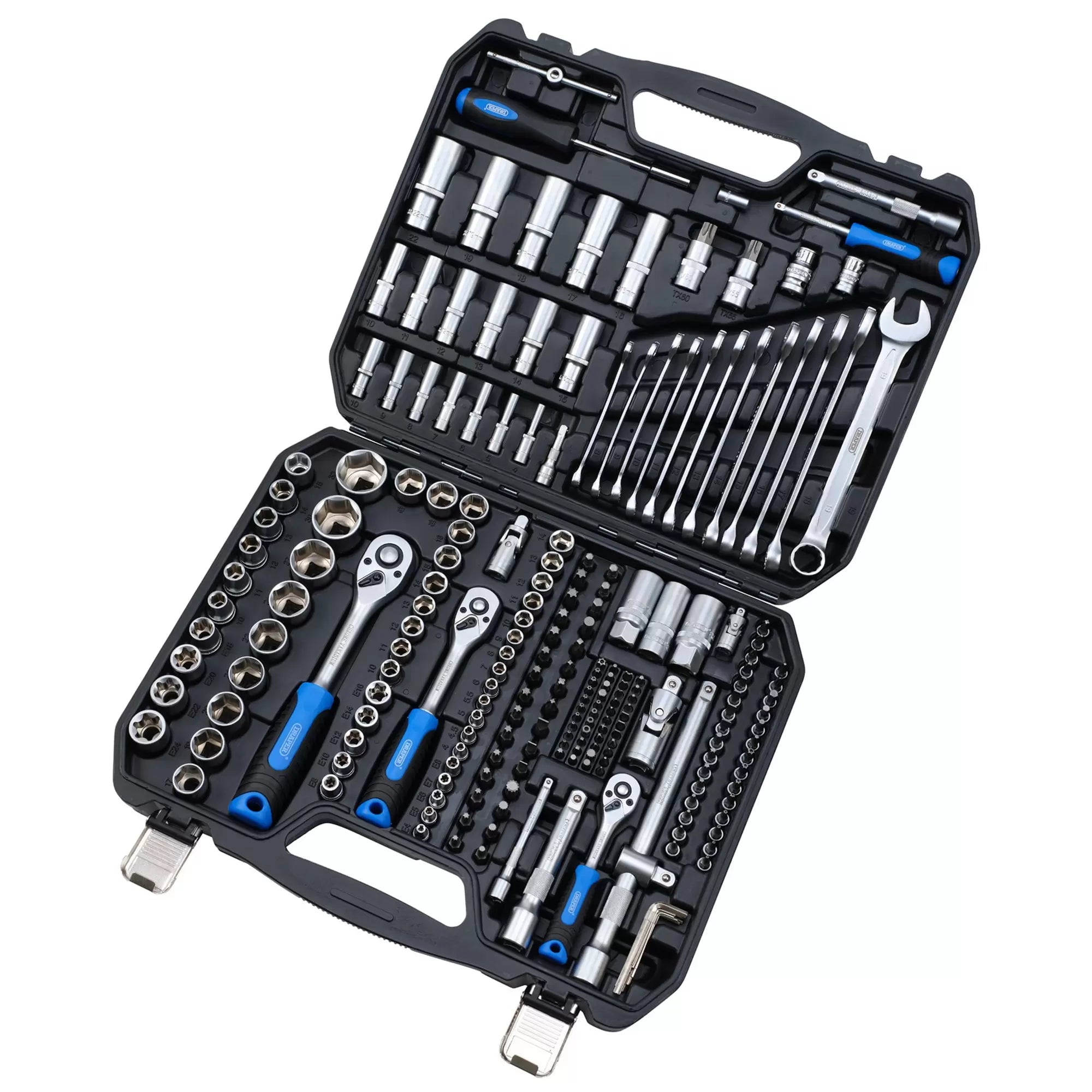 Draper Tools - 24232 - Draper HI-TORQ® Metric Socket and Bit Set, 1/4", 3/8" and 1/2" Sq. Dr. (219 Piece)