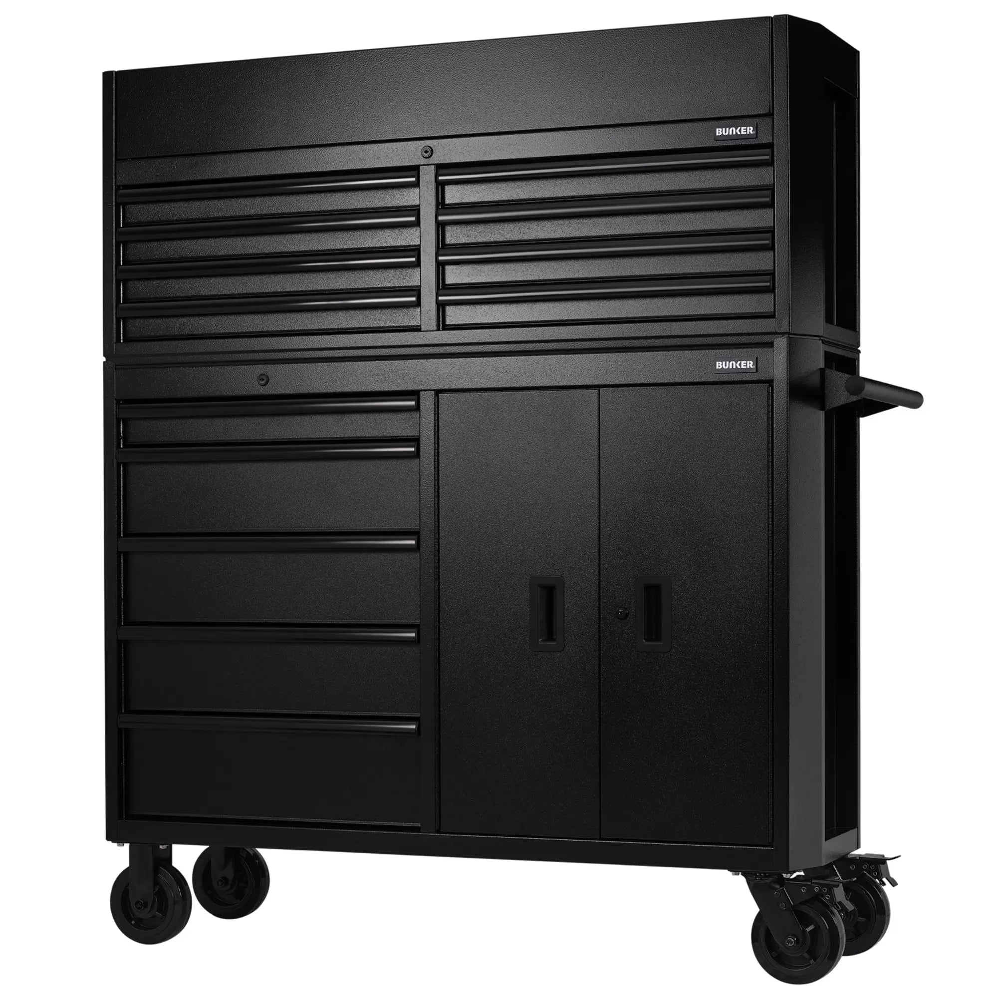 Draper Tools - 24249 - BUNKER 13 Drawer Combined Roller Cabinet and Tool Chest, 52", Black