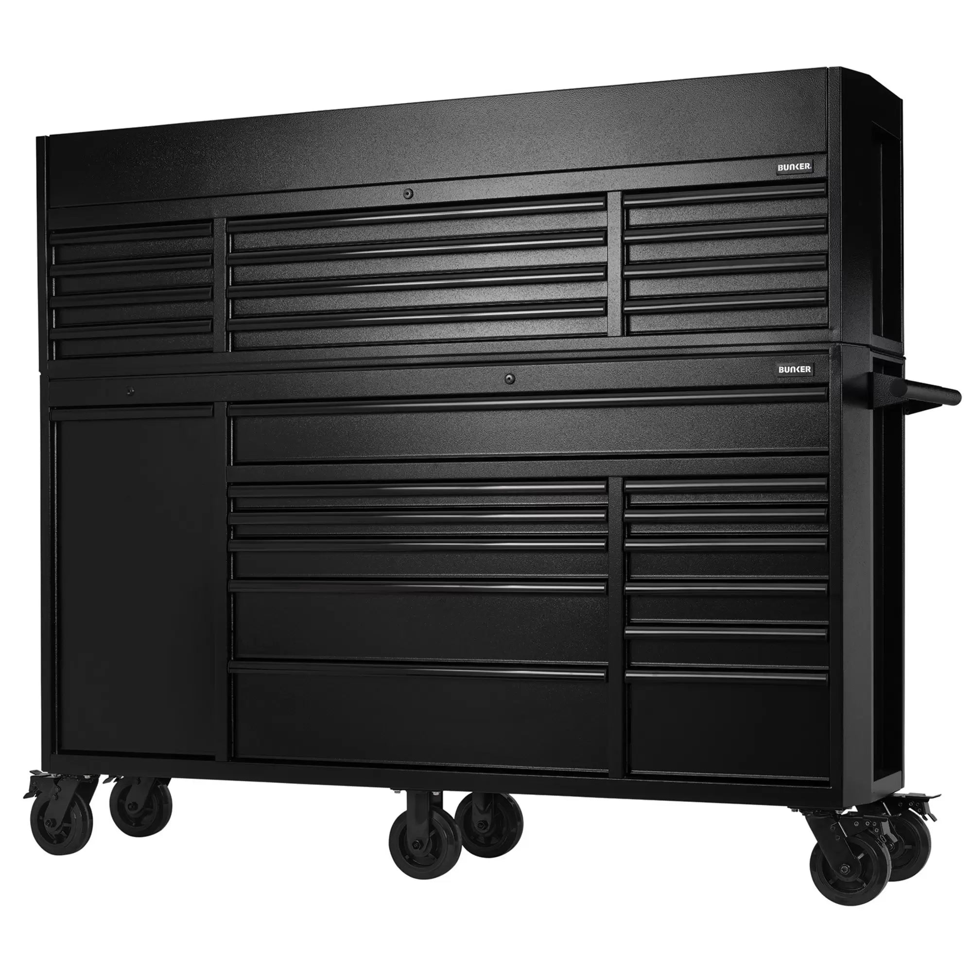 Draper Tools - 24253 - BUNKER 25 Drawer Combined Roller Cabinet and Tool Chest, 72", Black