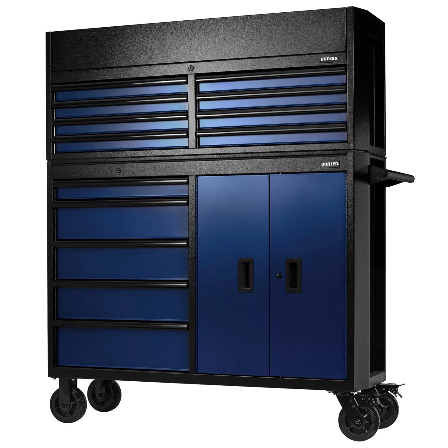 Draper Tools - 24254 - BUNKER 13 Drawer Combined Roller Cabinet and Tool Chest, 52", Blue