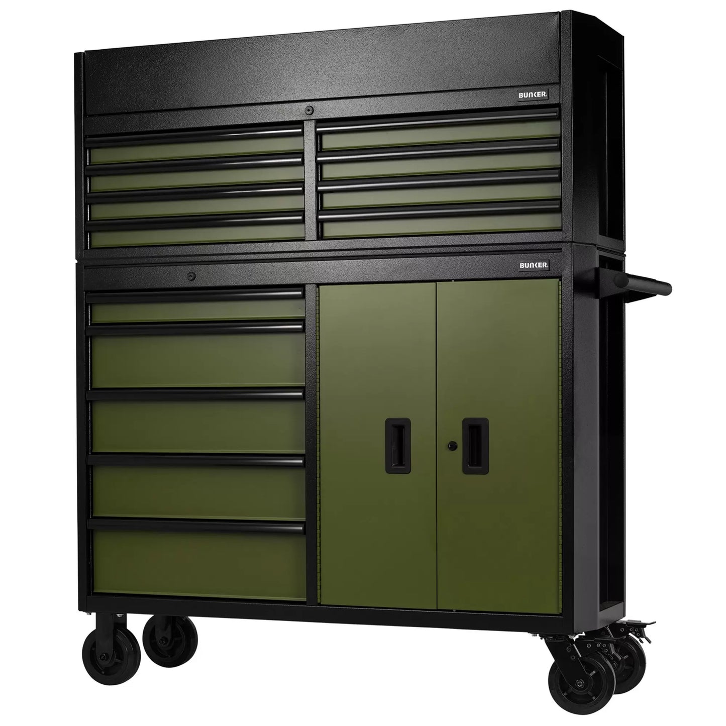 Draper Tools - 24255 - BUNKER 13 Drawer Combined Roller Cabinet and Tool Chest, 52", Green