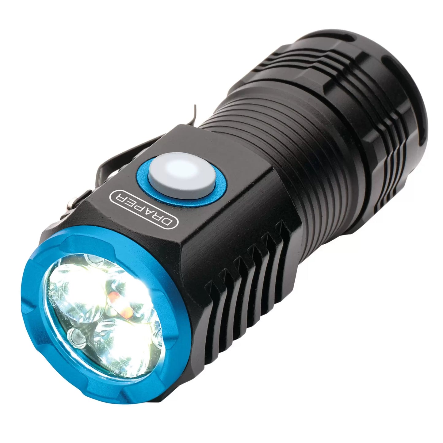 Draper Tools - 24258 - LED Rechargeable Pocket Torch, 3 x 8W, 1800 Lumens, USB-C Cable Supplied