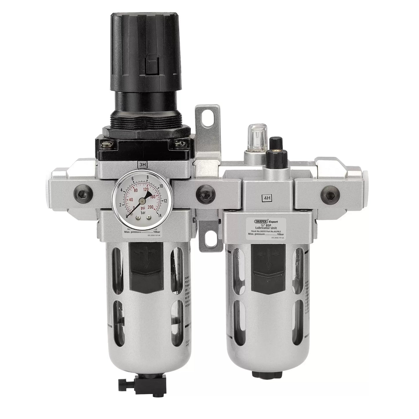 Draper Tools - 24333 - Draper Expert 1/2" BSP Combined Filter/Regulator/Lubricator