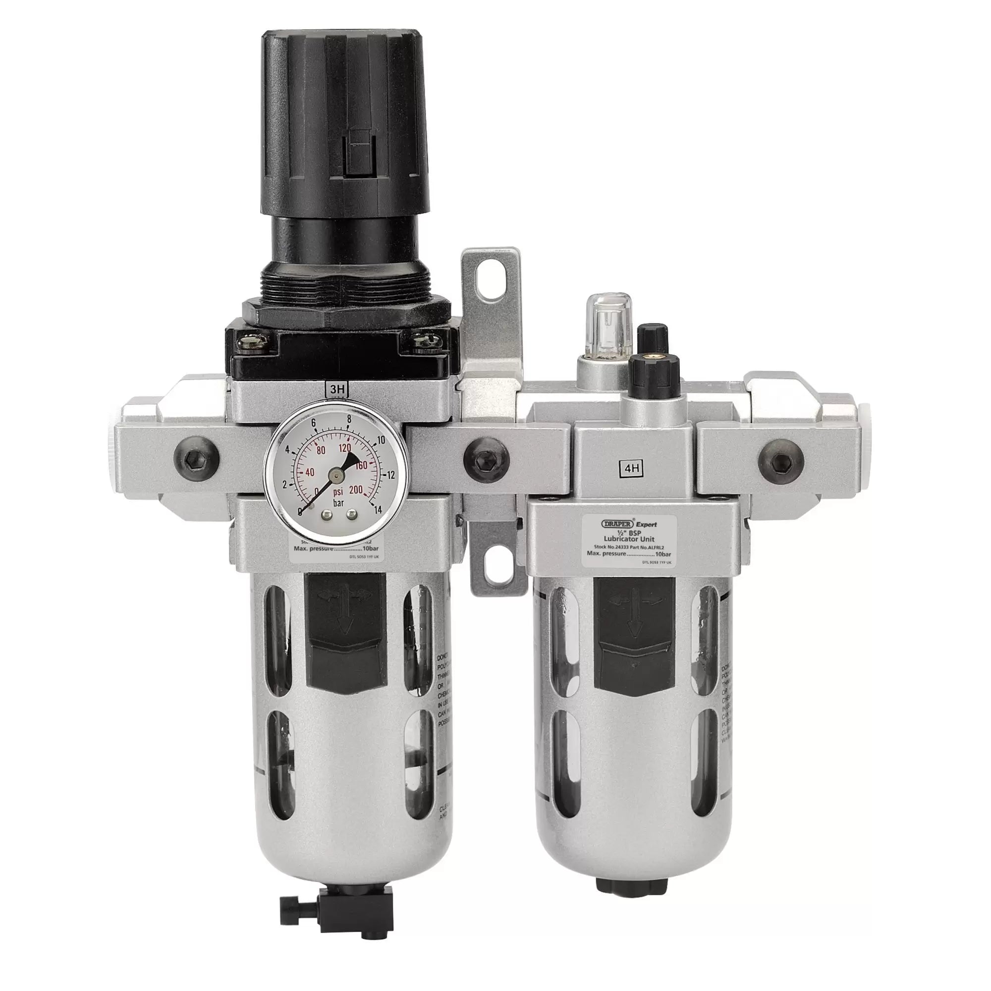 Draper Tools - 24333 - Draper Expert 1/2" BSP Combined Filter/Regulator/Lubricator