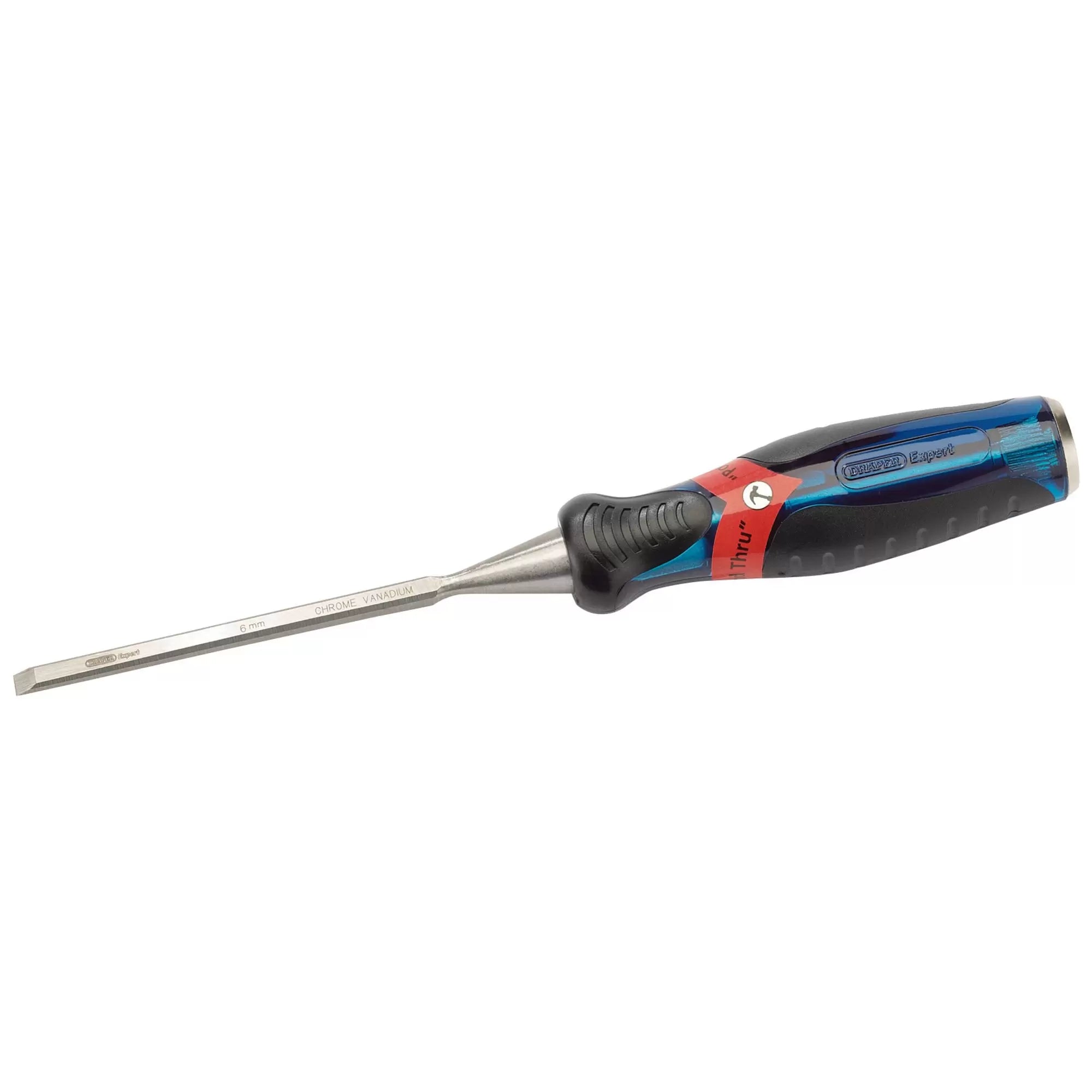 Draper Tools - 24402 - Draper Expert Soft Grip 'Pound Thru' Bevel Edge Wood Chisel, 6 x 140mm