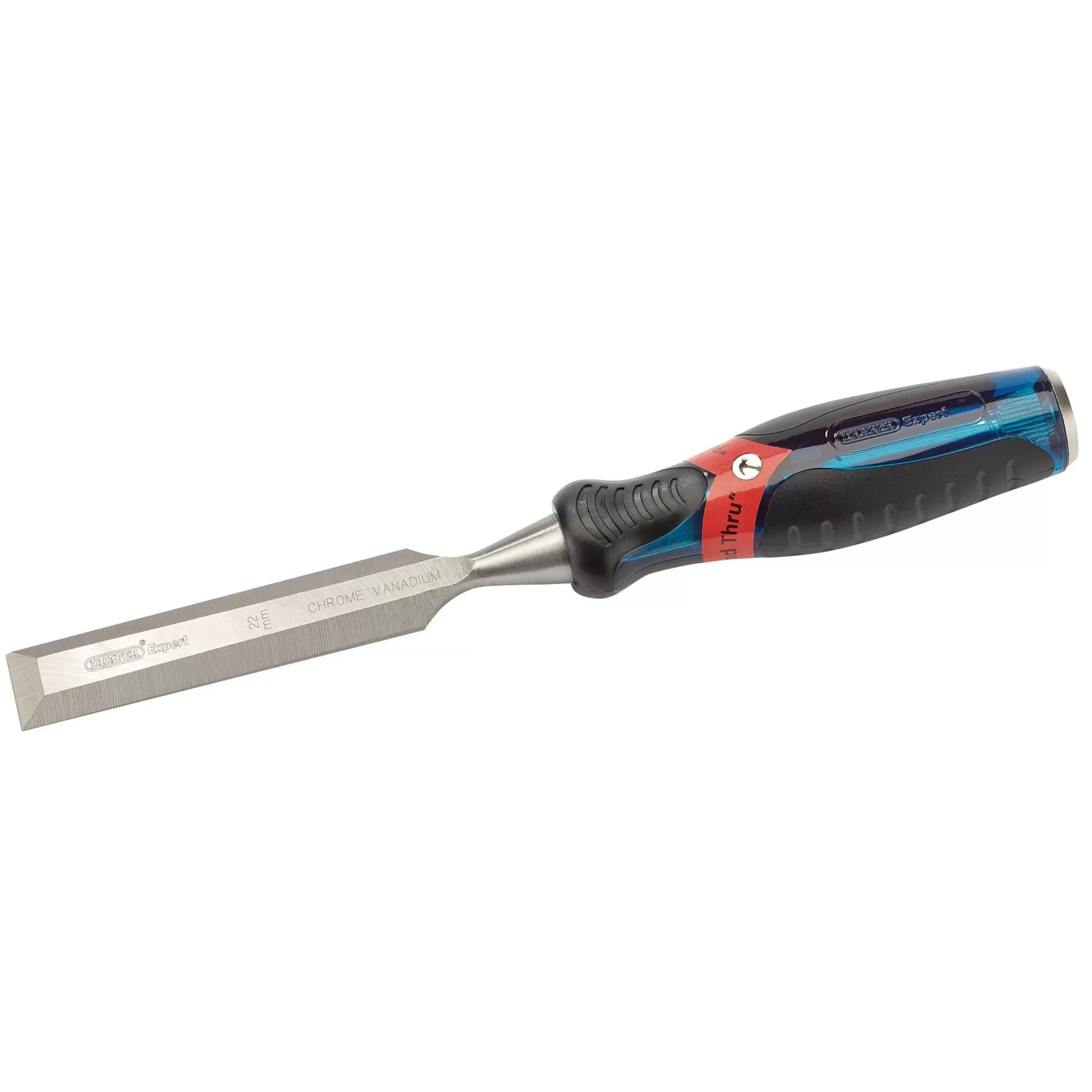 Draper Tools - 24407 - Draper Expert Soft Grip 'Pound Thru' Bevel Edge Wood Chisel, 22 x 140mm