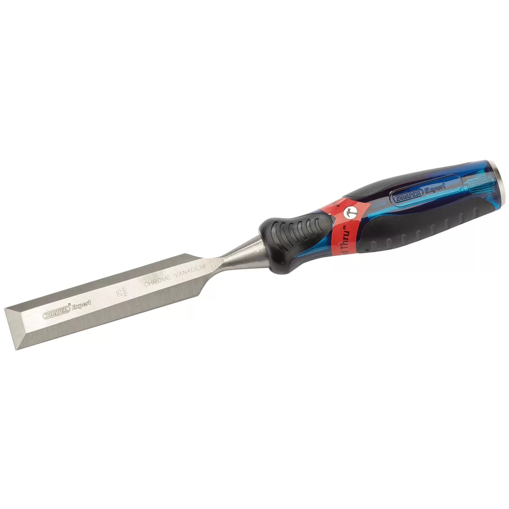 Draper Tools - 24408 - Draper Expert Soft Grip 'Pound Thru' Bevel Edge Wood Chisel, 25 x 140mm