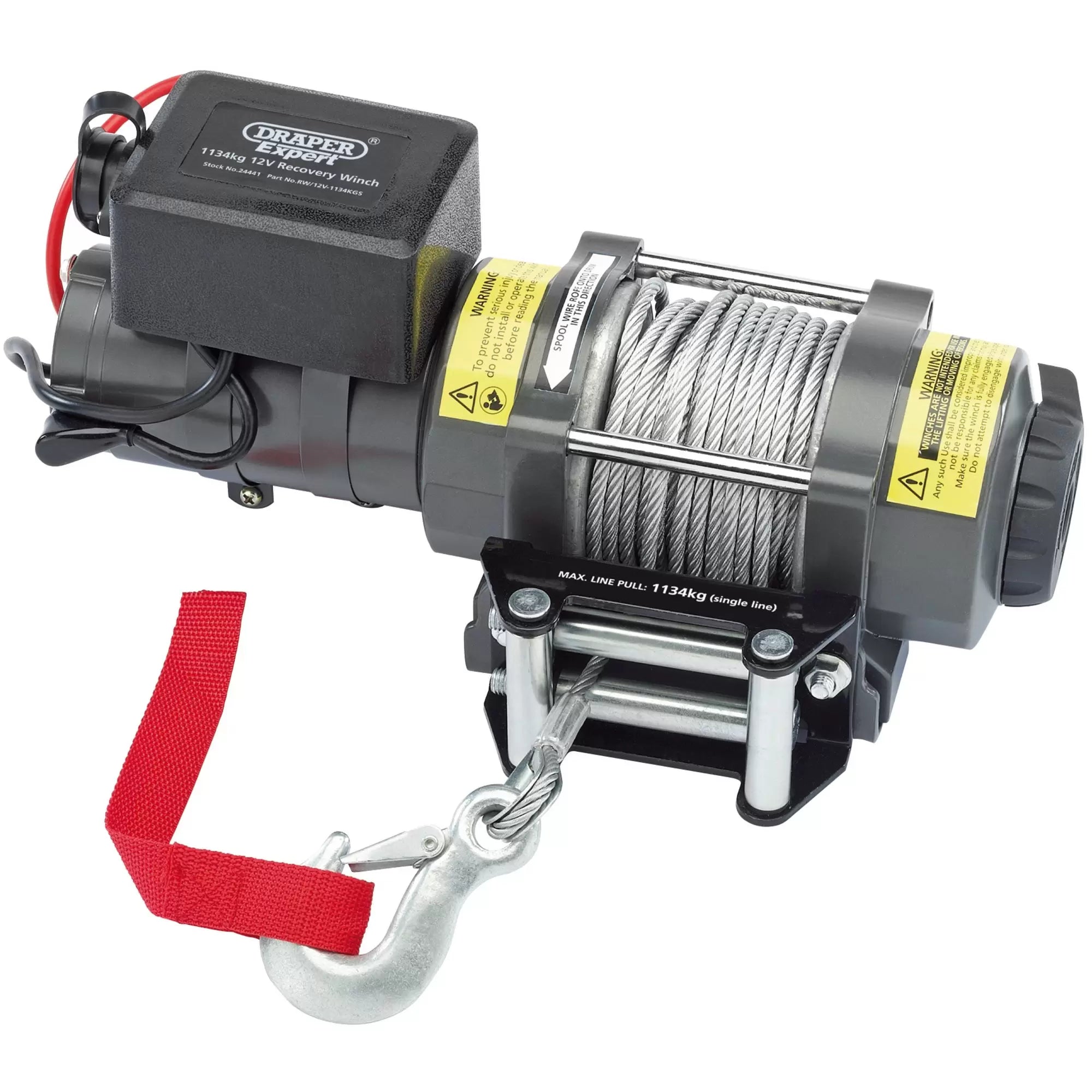 Draper Tools - 24441 - Draper Expert 12V Recovery Winch, 1134kg